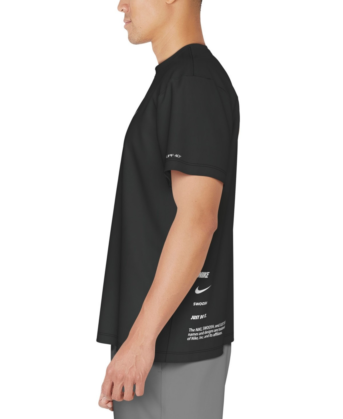 Nike Swim Men’s Short-Sleeve Hydroguard Swim T-Shirt Black-Size Small