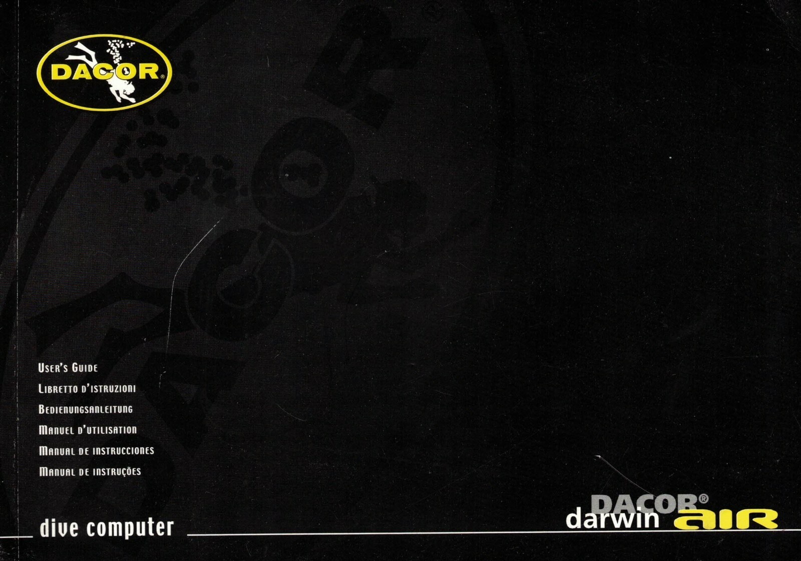 Dacor Darwin Air Scuba Dive Computer Printed Manual ENGLISH version