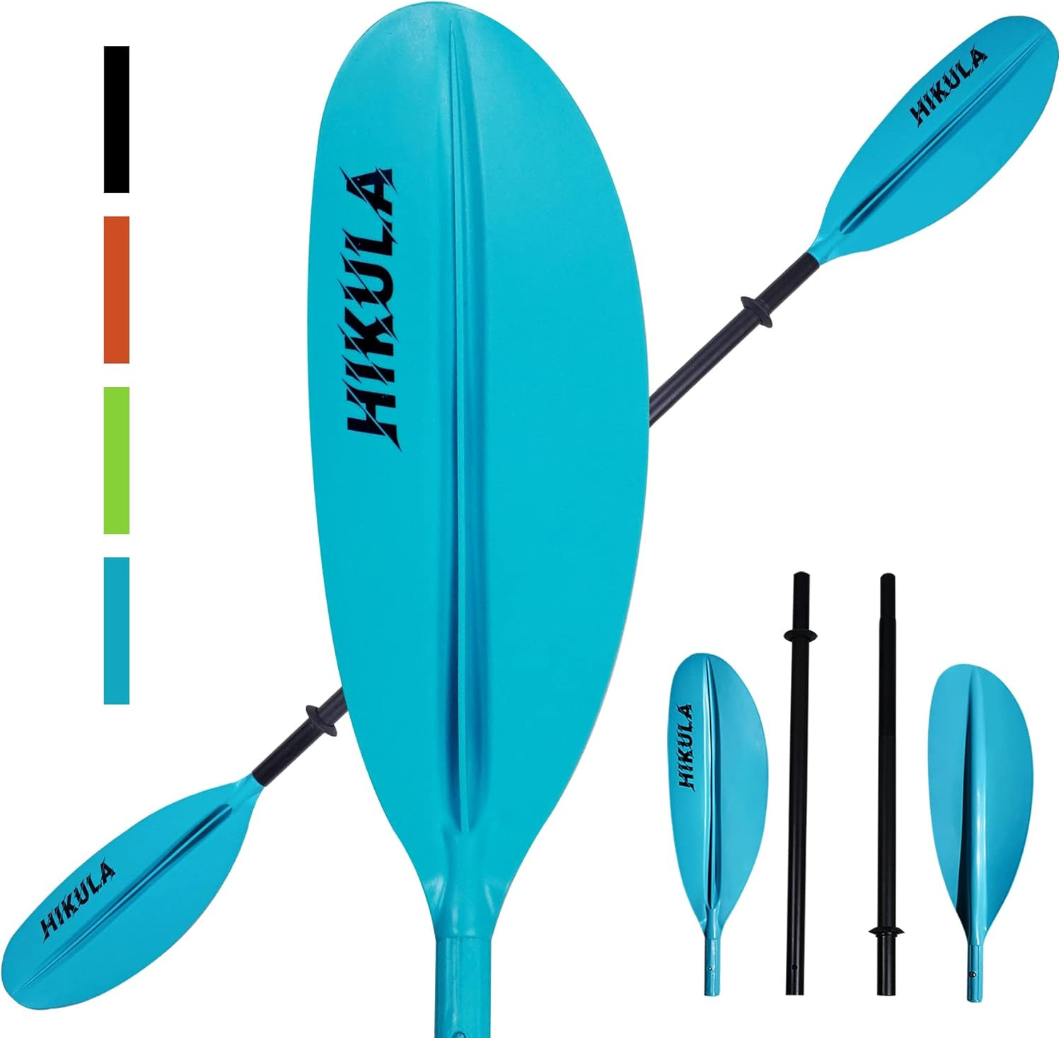 4-Piece Kayak Paddle Aluminum Shaft PP Blade 220-230cm Lightweight Floating