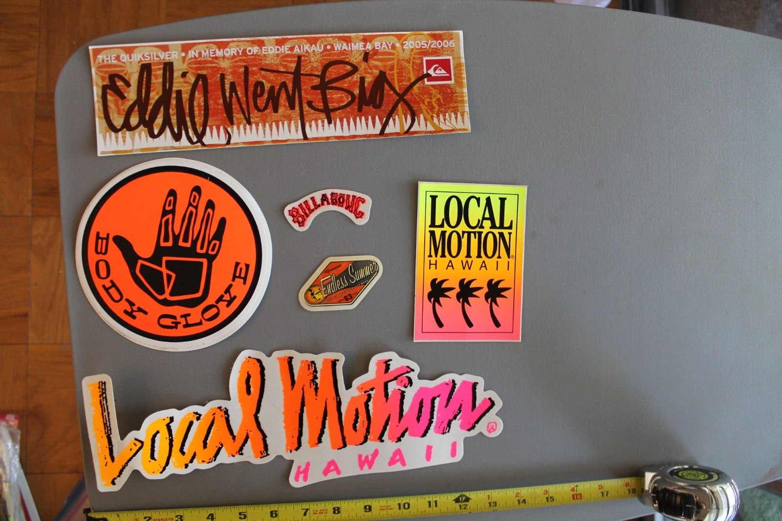 Billabong Local Motion Hawaii Body Glove Neon Orange Surfing STICKER – Lot of 6