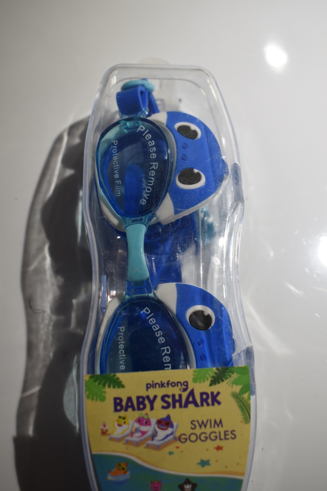 NEW- SwimWays Pinkfong Baby Shark Blue Kids Swim Goggles