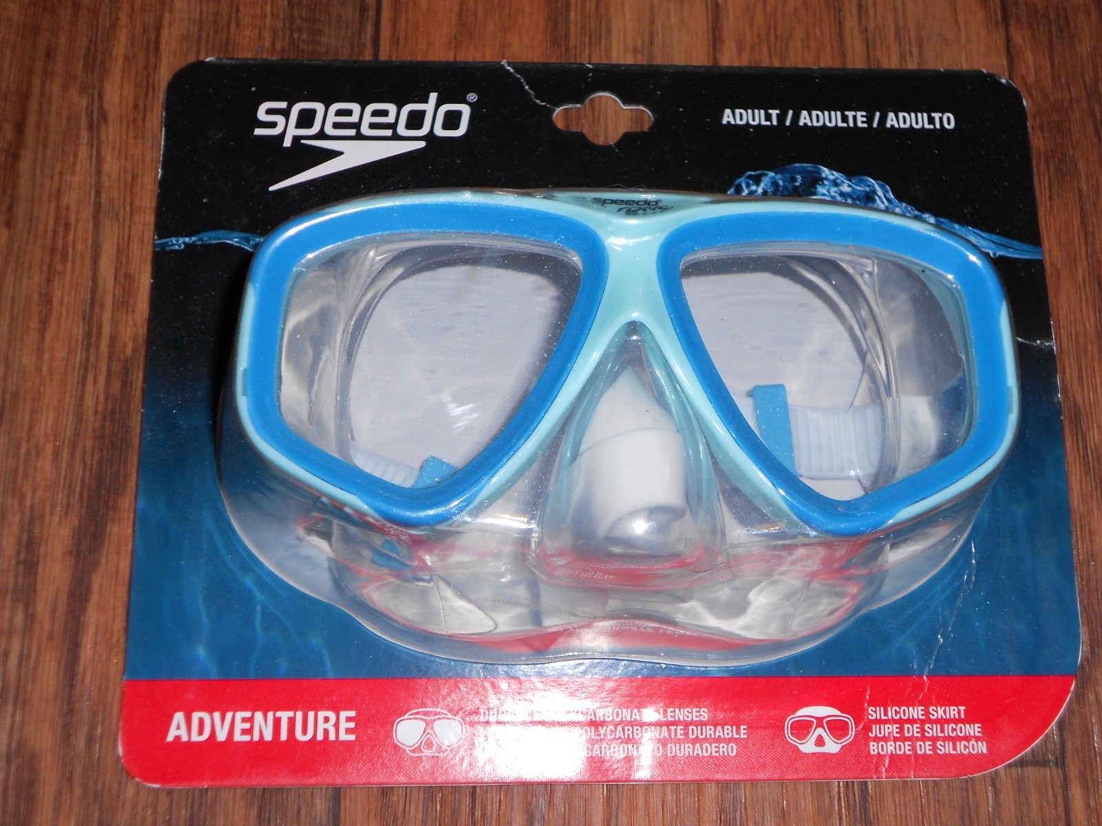 NEW Speedo Dive Durable Polycarbonate Lenses Silicone Skirt mask Adult