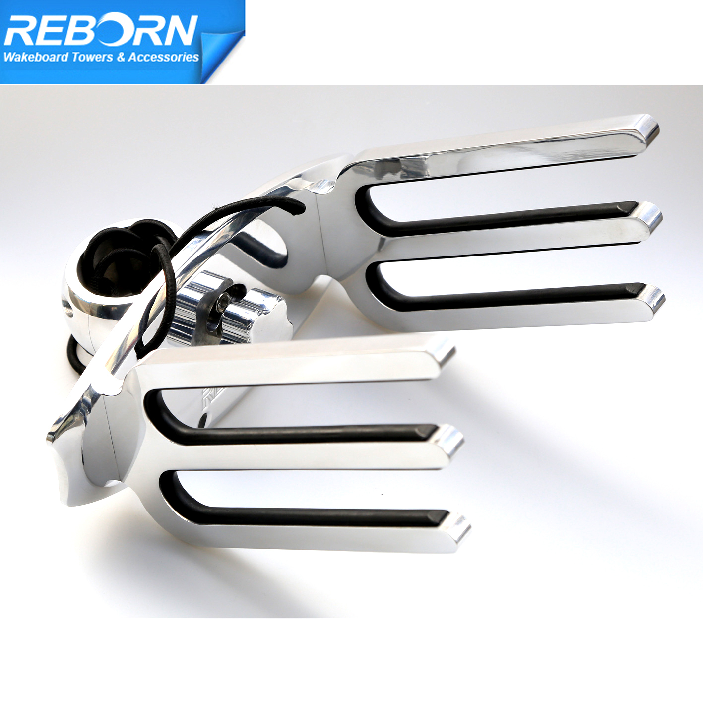 Reborn Polished QR Wakeboard Tower Rack Fit Vertical Horizontal Slant Tube 5Y WY