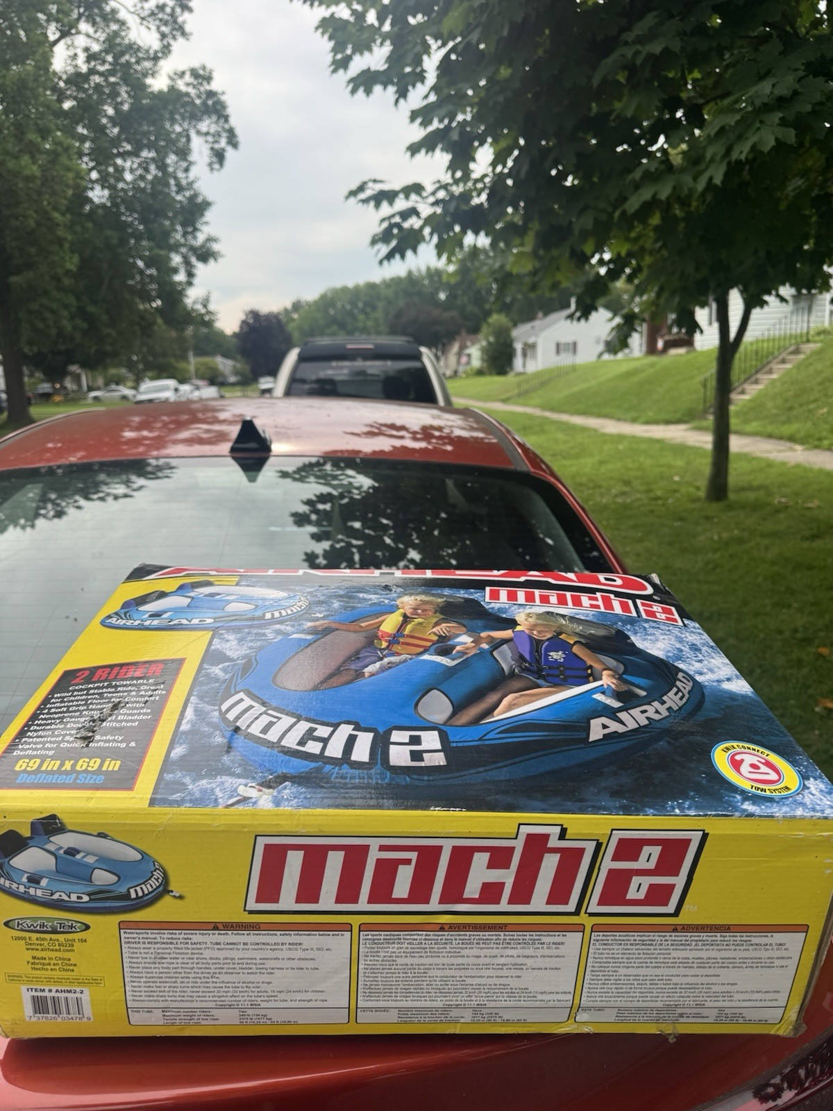 AIRHEAD Mach 2 (AHM2-2) Inflatable Two-Seat Towable (for Tubing) New In Box