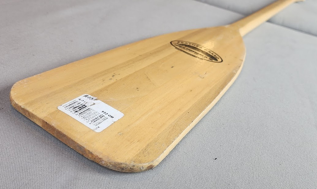 Vintage Feather Brand Wood Canoe Paddle 48″ R40Caviness Woodworking USA Made