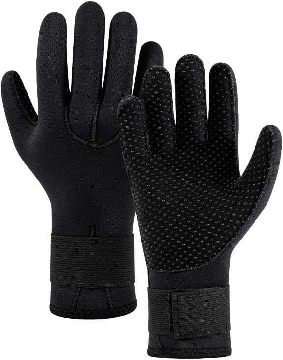 3mm Neoprene Diving Gloves Dive Gloves, Anti Slip Pool Glove Waterproof Fishi…