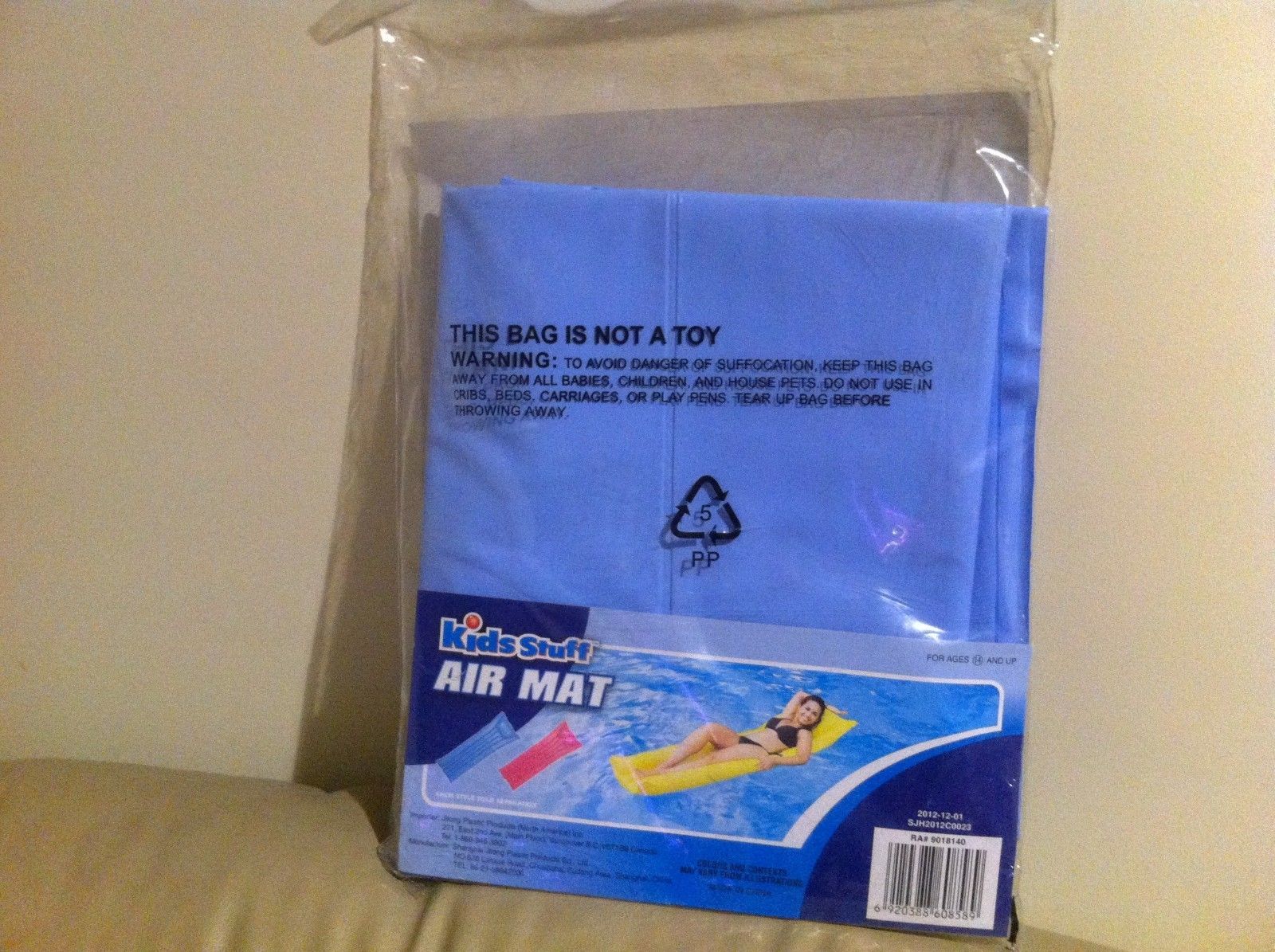 New Air Mat Inflatable Swim POOL Float Lounge Blue by Kidsstuff 72 in x 27 in