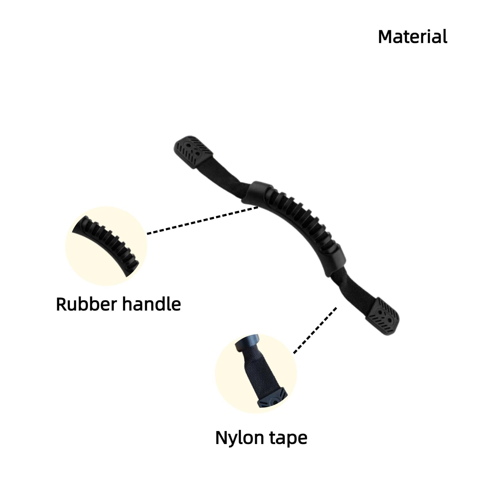 Aissmmeio 2 Pack Kayak Handles, Replacement 11.2″L x 0.98″W, Black