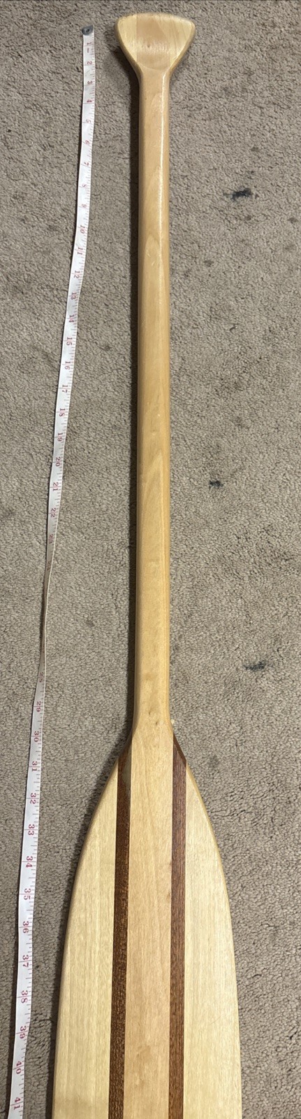 Vintage Feather Brand Canoe Paddle 46.5” Wood Caviness Woodworking Alabama USA