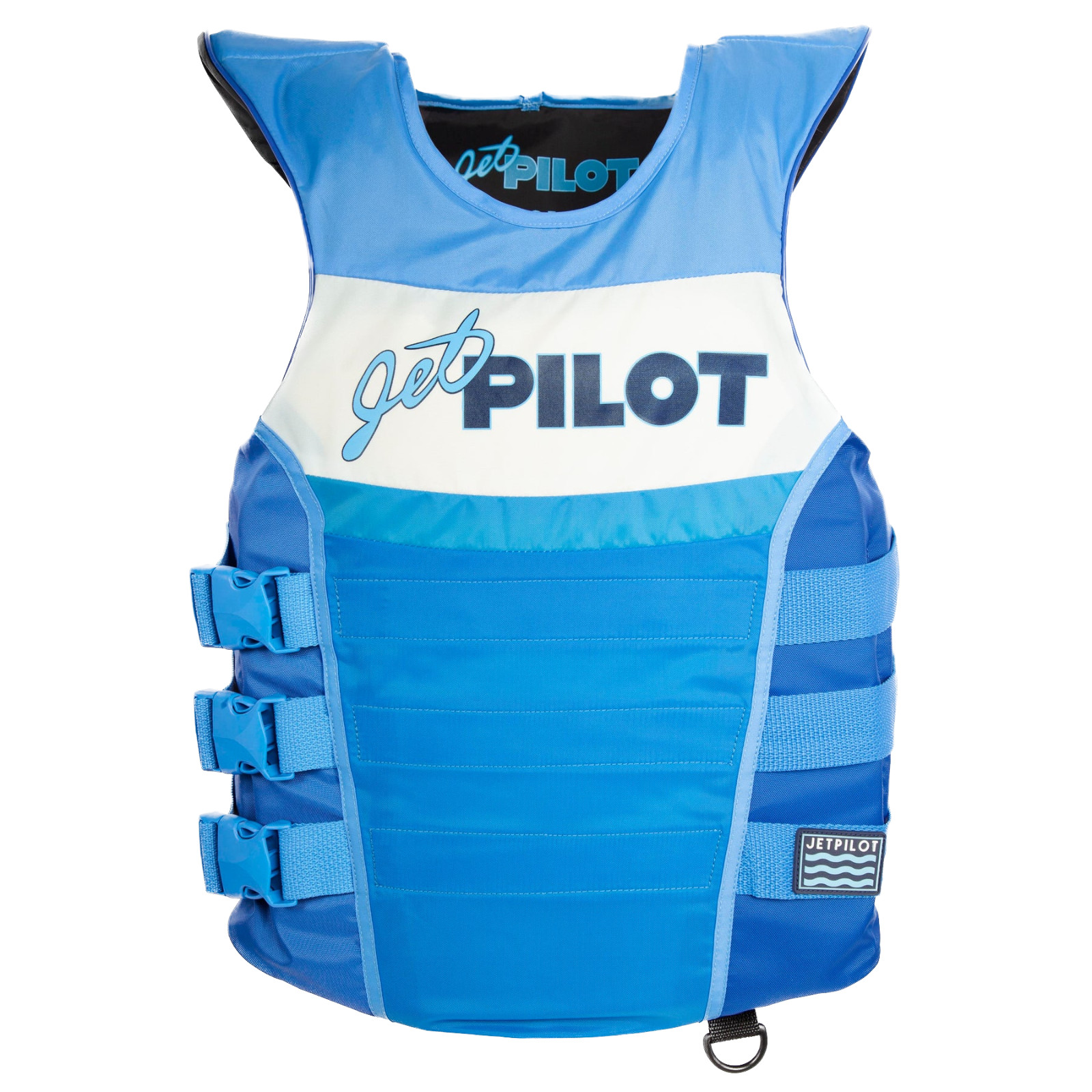 JETPILOT Vintage Nylon CGA 3-Buckle PFD Vest Side Entry PWC Blue Black JP23212