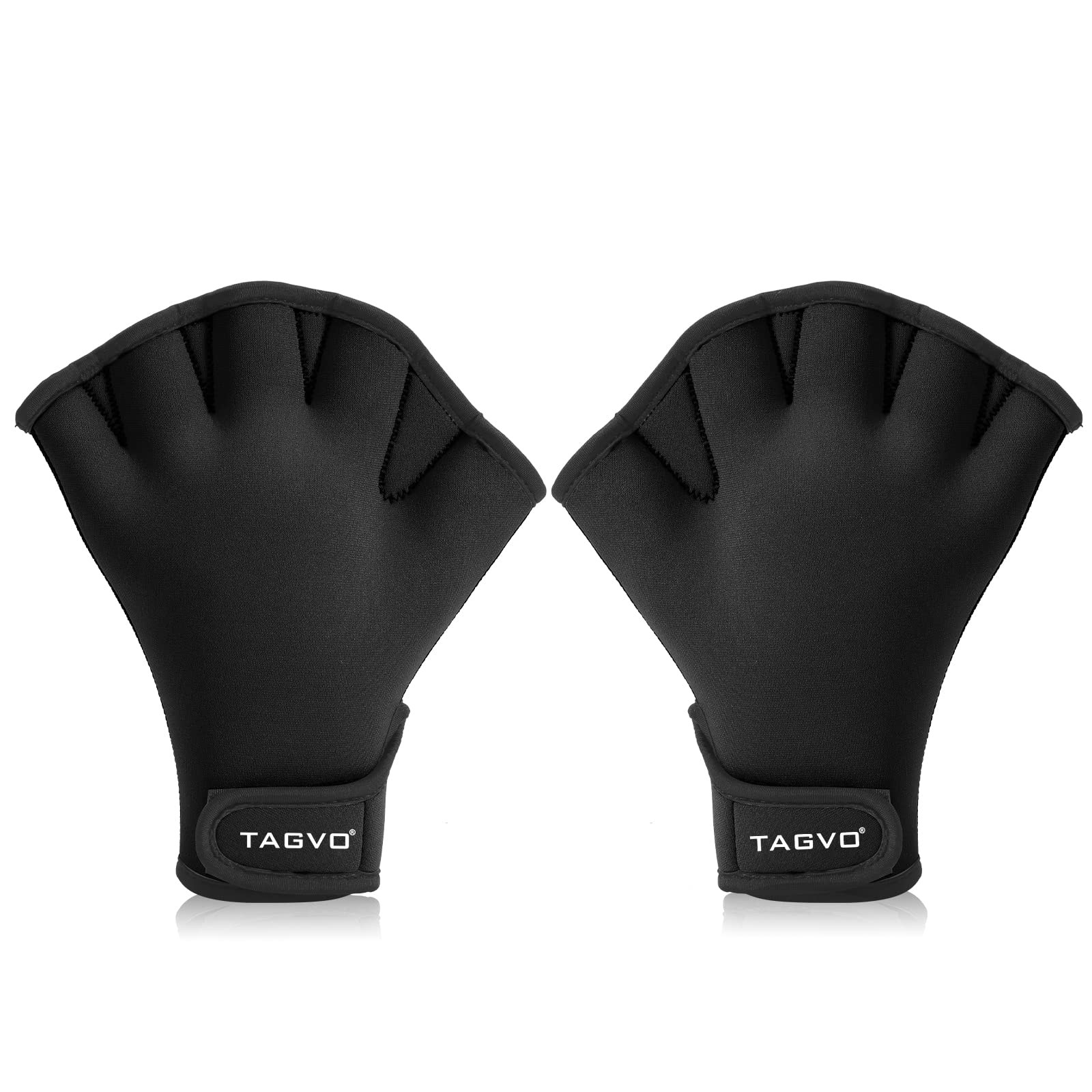TAGVO Aquatic Gloves for Helping Upper Body Resistance, Webbed Medium, Black