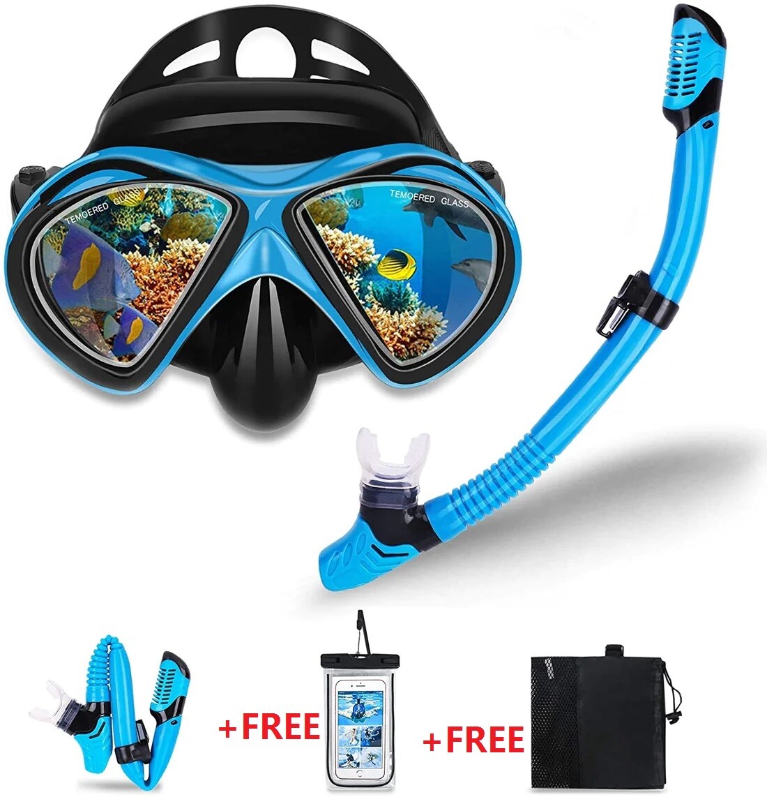 ONINAA Snorkel Mask Snorkeling Gear for Adults Teen Foldable ANTI FOG