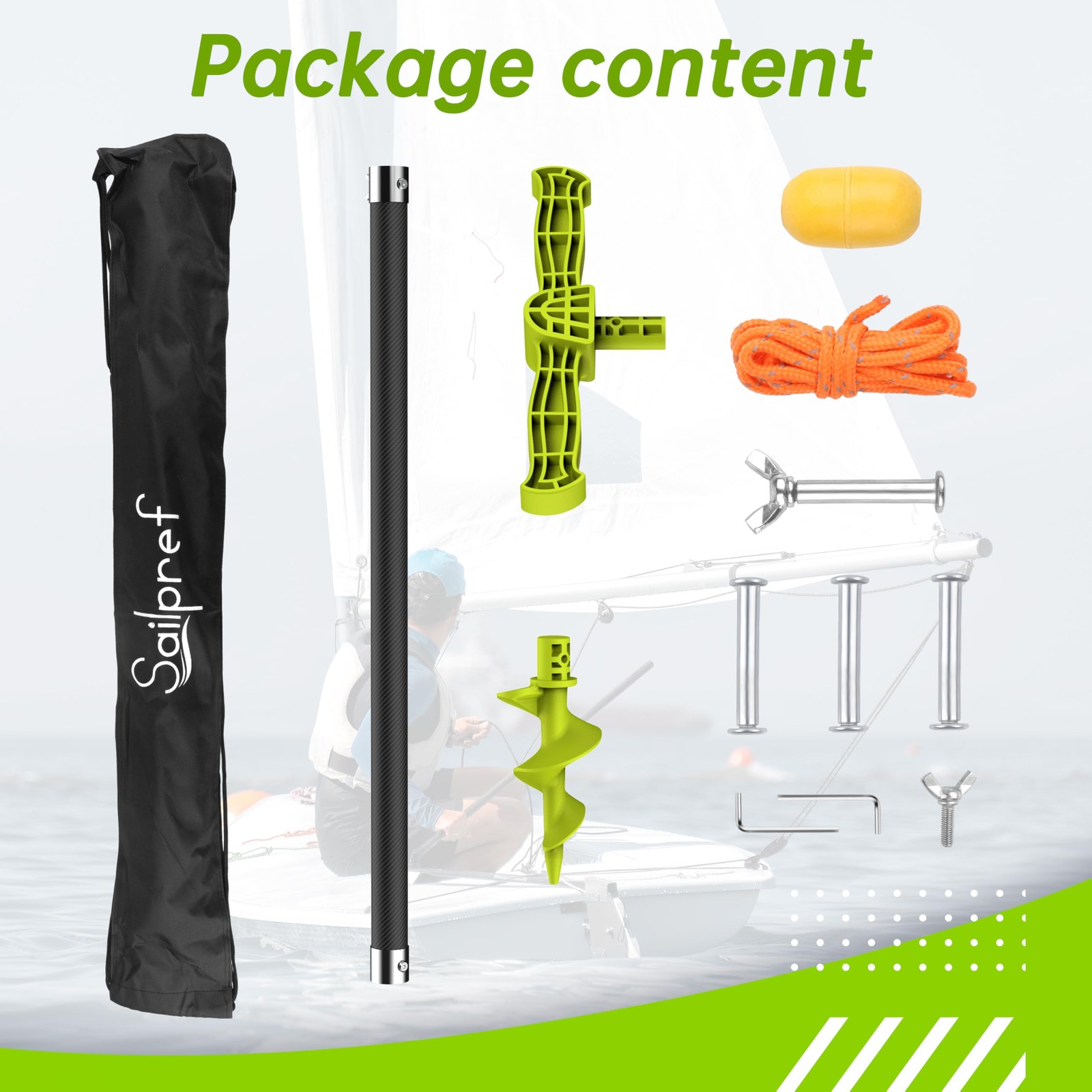 40″ Boat Sand Anchor, Carbon Fiber Shallow Water Sand Anchor with T-Handle & …