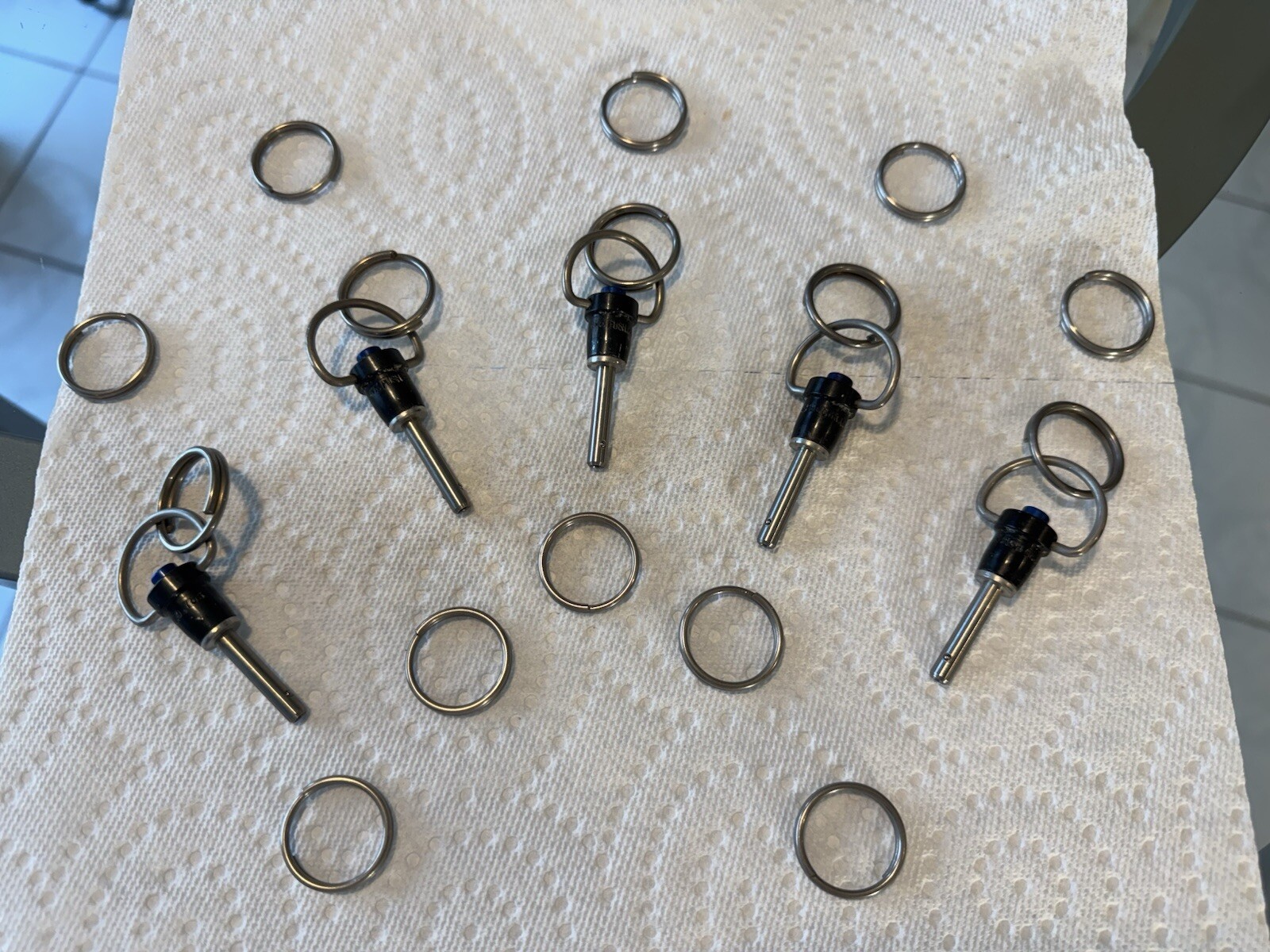 Replacement For Hobie. 5 Quick Release Pins, 3/16″ x 3/4″ + Rings . Item # 20311