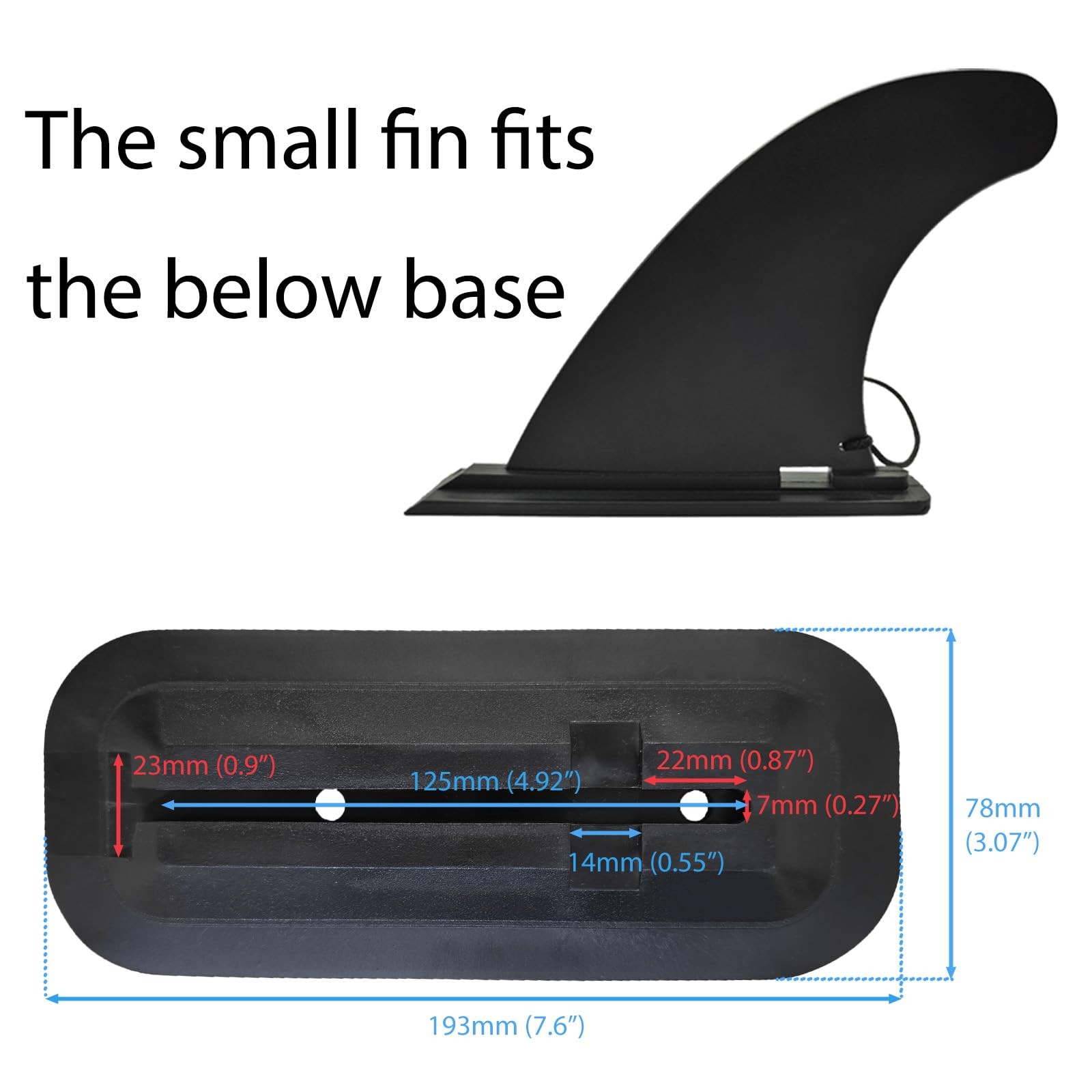 Paddle Board Fin Replacement 3 Piece Set 9 Inch 5 Inch Nylon Fiberglass Detachab