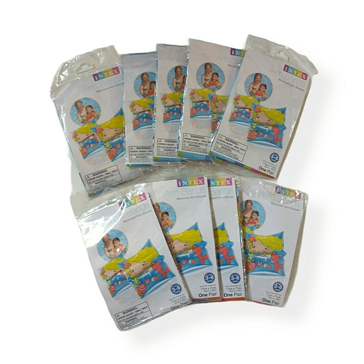 9 Intex Inflatable Summer Pool Mermaid Swimming Arm Bands Childs Ages 3-6 Yrs
