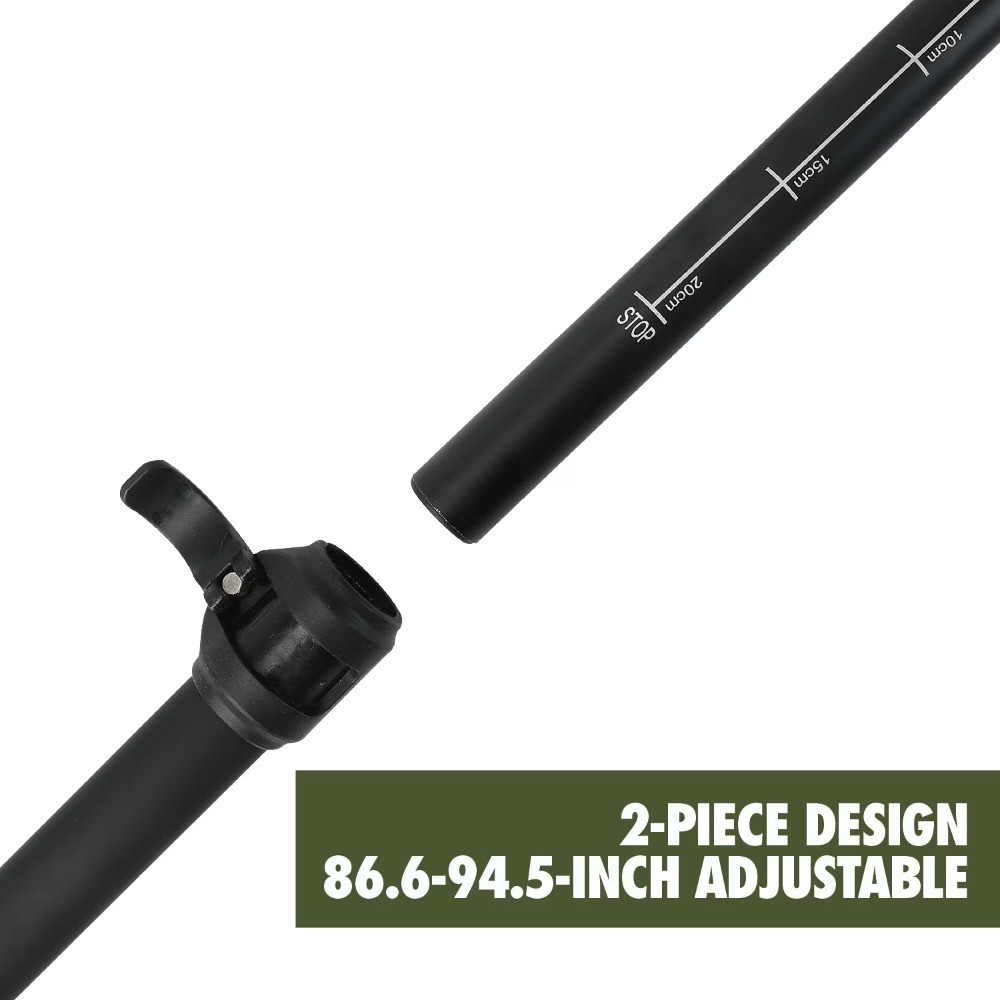 Adult Adjustable Angler Paddle, Gray, 220–240 cm, Aluminum Shaft