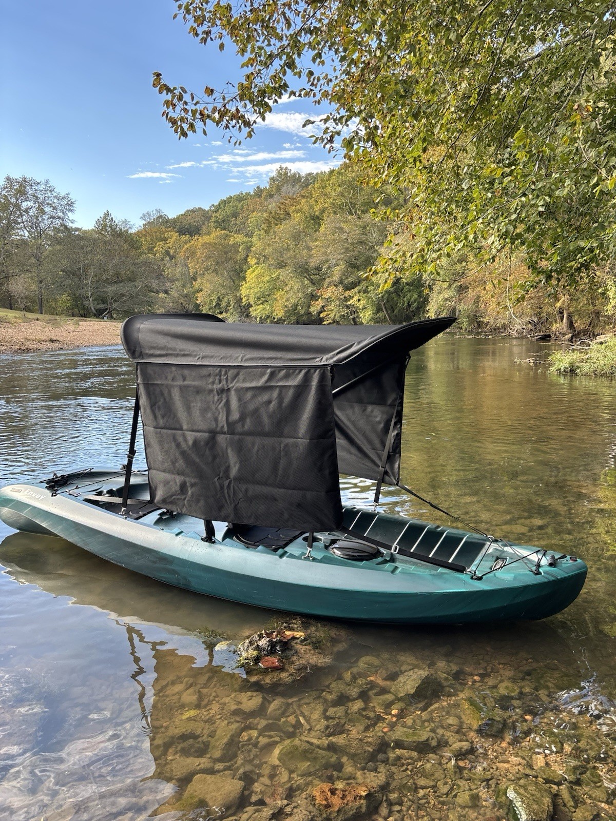 CRO 3’x5’ Kayak/Canoe Sun Shade Canopy Bimini Conestoga Wagon w/ Side Curtains