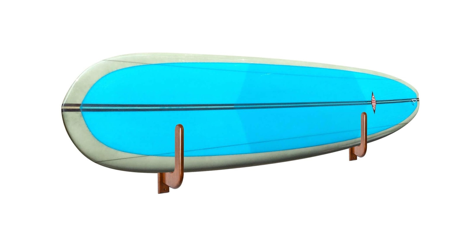 Surfboard Wall Mount – Wooden Surfboard Rack for Wall Storage – Solid Wood Ho…