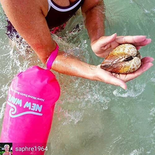 SAFETY FLOAT & DRYBAG for Open Water Swimmers Triathletes PVC 15L Pink NEW WAVE