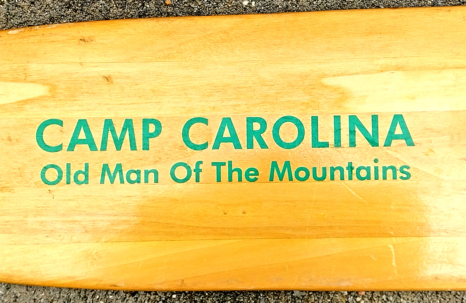 Vintage CAMP CAROLINA Wood Boat Paddle/Oar “Old Man of the Mountains”, wall art