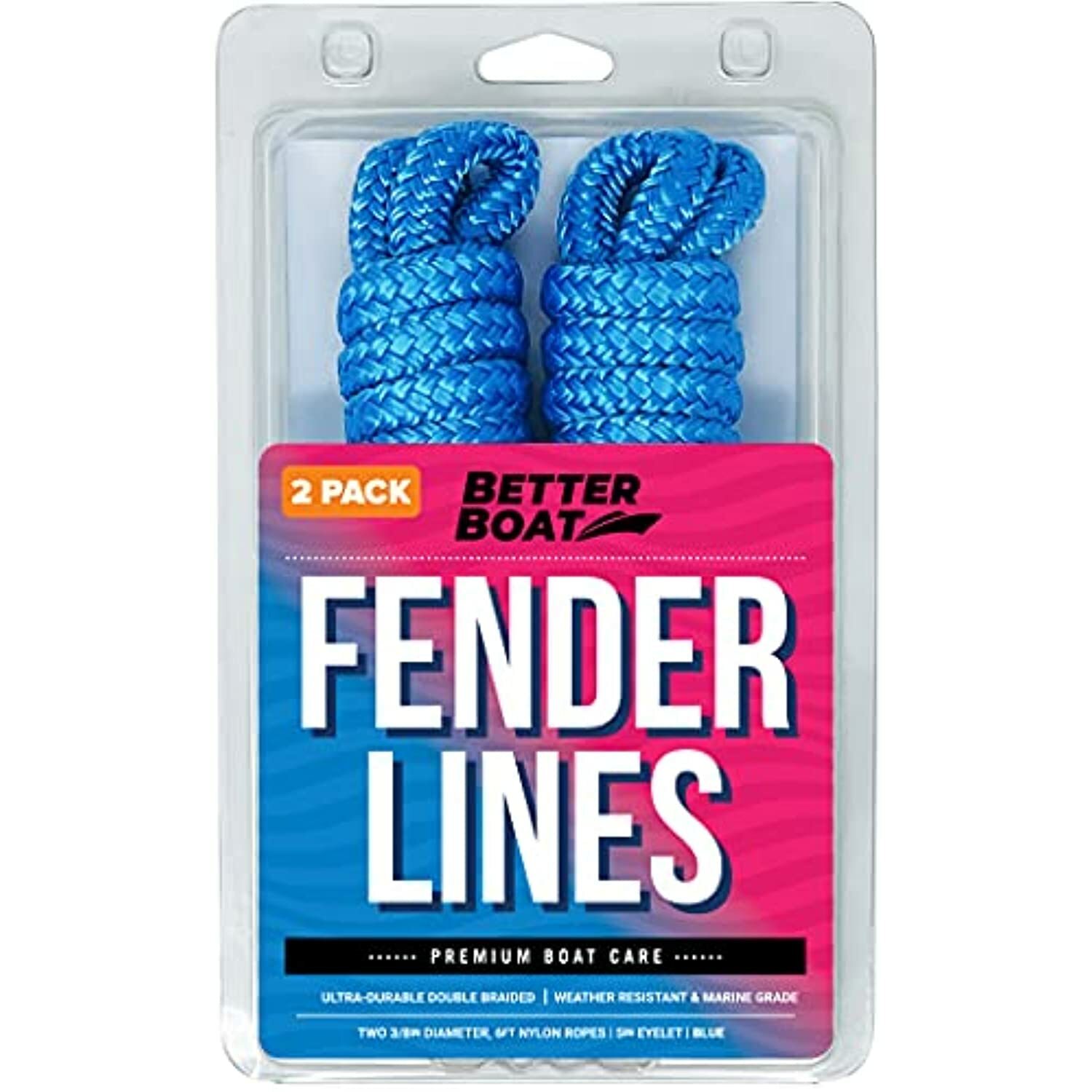 Boat Fender Lines for Boat Bumper Fender Hangers Marine Rope Nylon 6 Feet