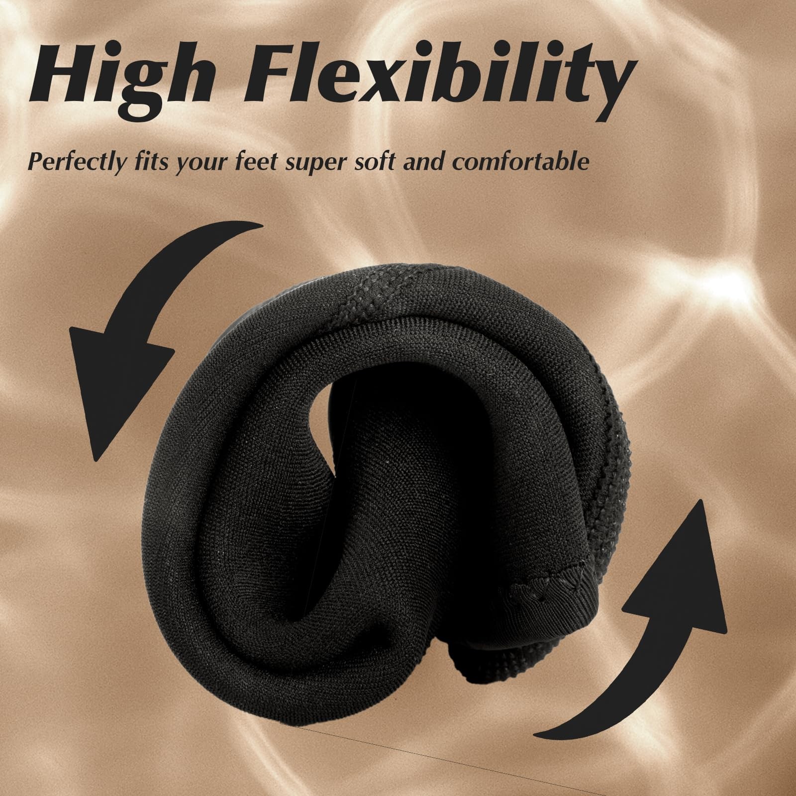 Yakevo Neoprene Socks, Water Socks 3 mm Diving Booties X-Large, Black