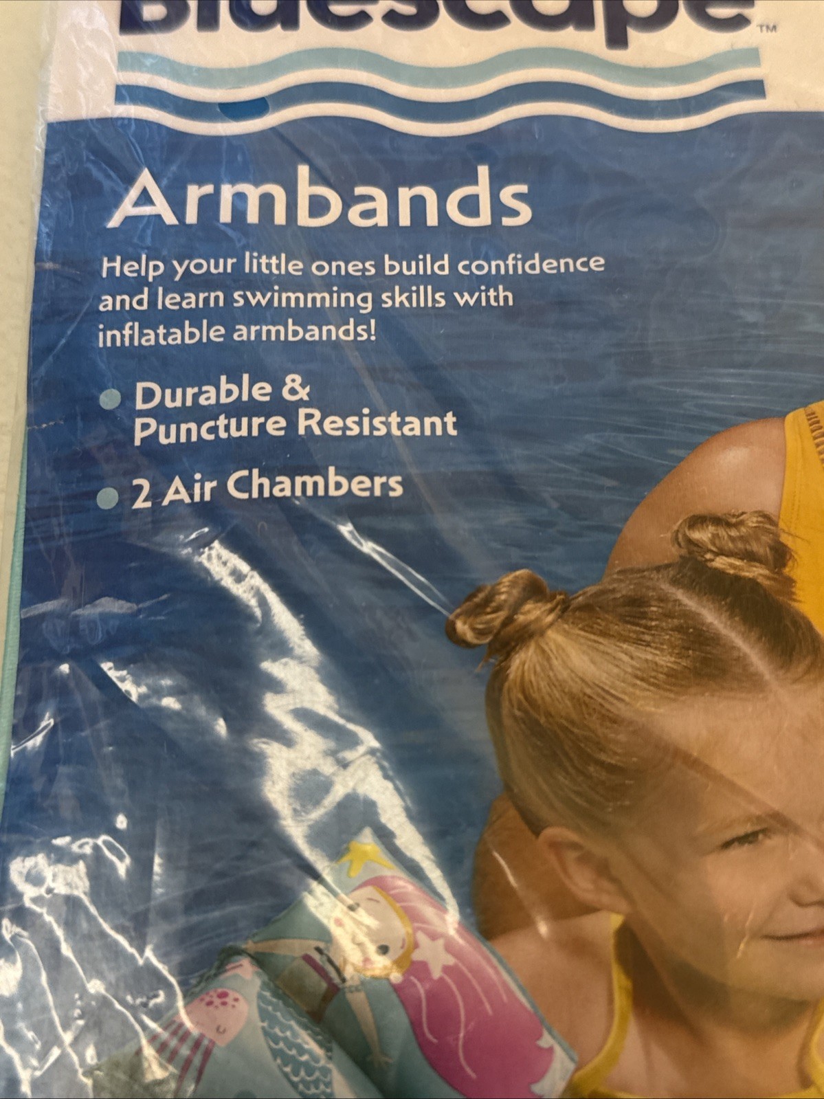Inflatable Arm Bands Training Aid 3-6 Toddler Swim floaties girl mermaid Pool