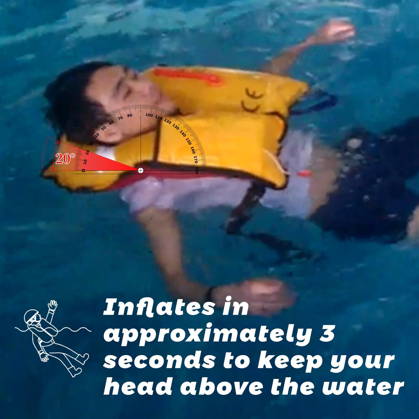 Inflatable Life Jacket Supports up to 330 lbs |Life Vest for Adults|PFD Low P…
