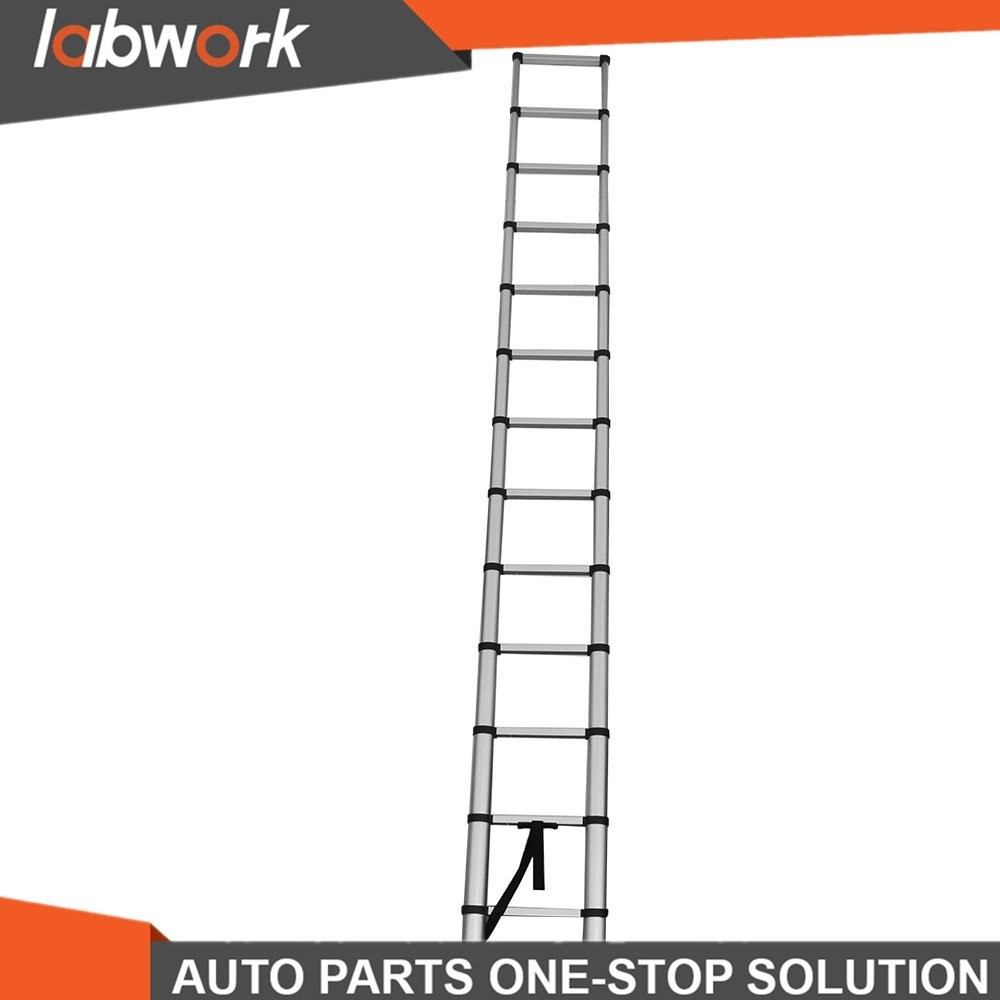 Labwork 12.5FT Heavy Duty Aluminum Extension Telescoping Lightweight Step Ladder