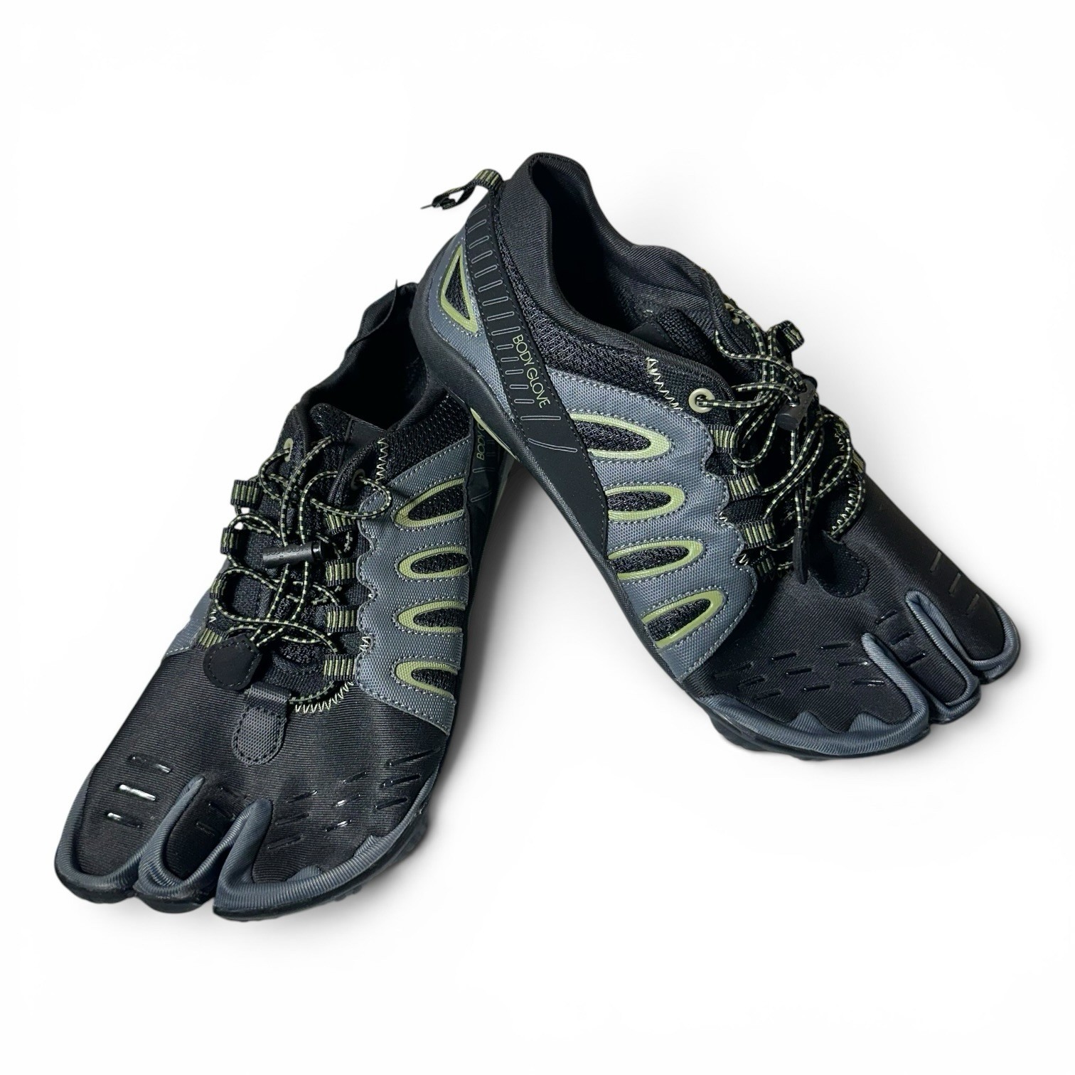 Body Glove 3T Barefoot Warrior Men’s Water Shoes, Size US 10, Black/Aloe