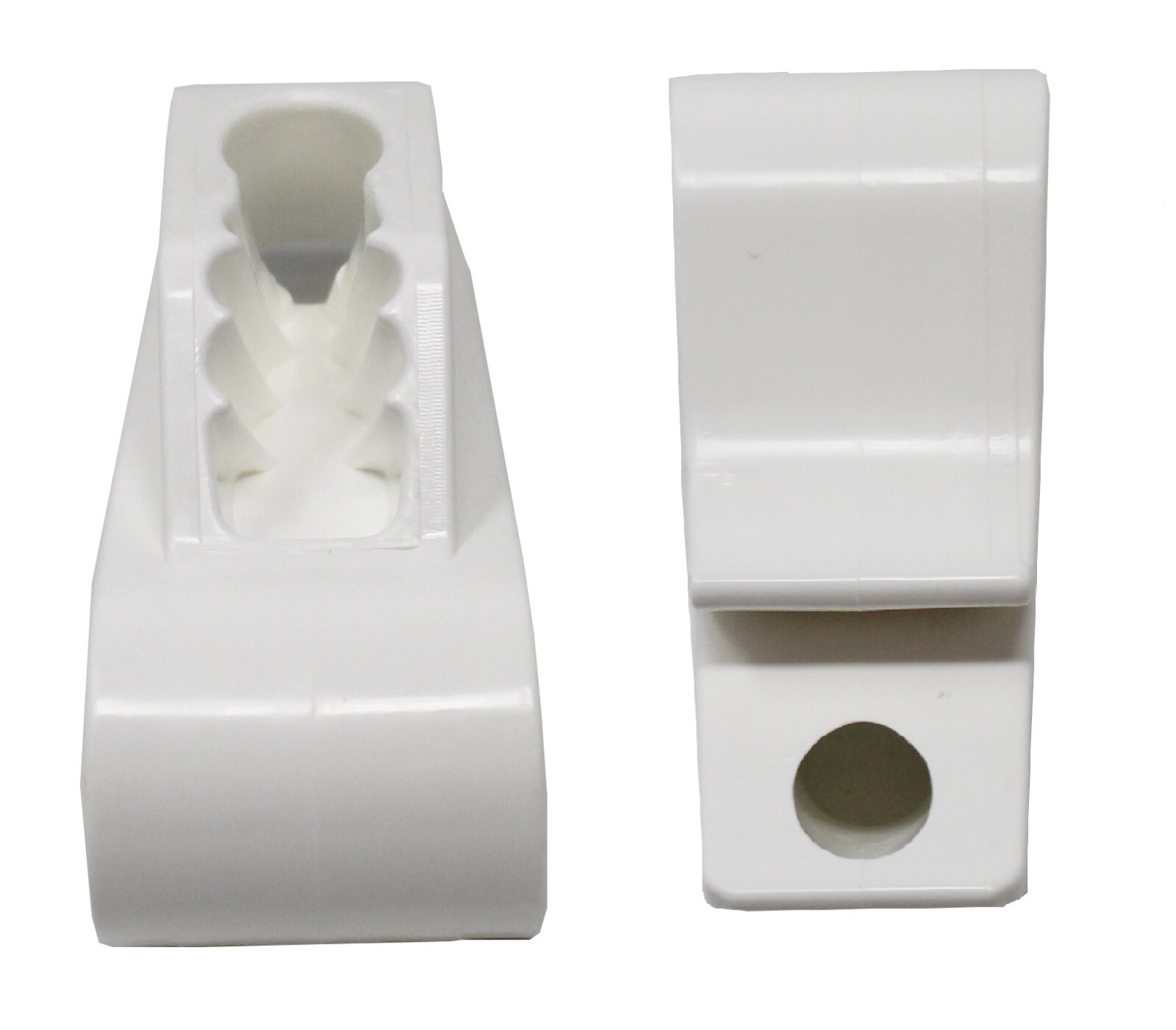 White Plastic Fender Hanger Adjuster Clip for 1″ Round Boat Rails Bumpers