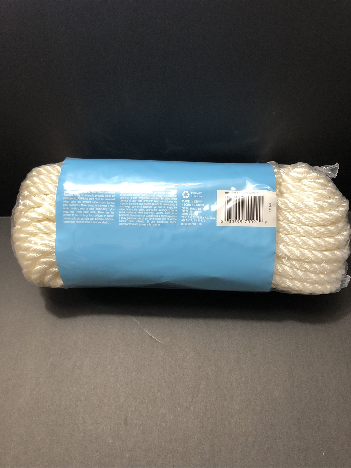 Everbilt Twist Rope Nylon Anchor Line Thimble 3/8 in x 100 ft 300 Lb Load Limit