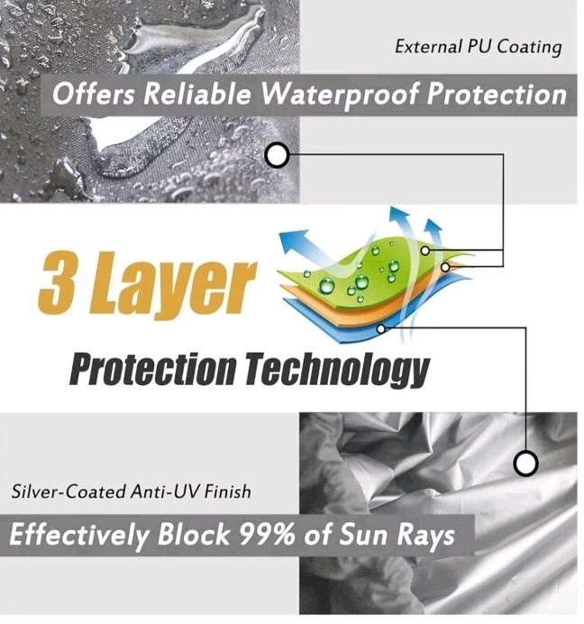 Frelaxy 420D Kayak Cover, Heavy Duty Waterproof UV Resistant Kayak Covers