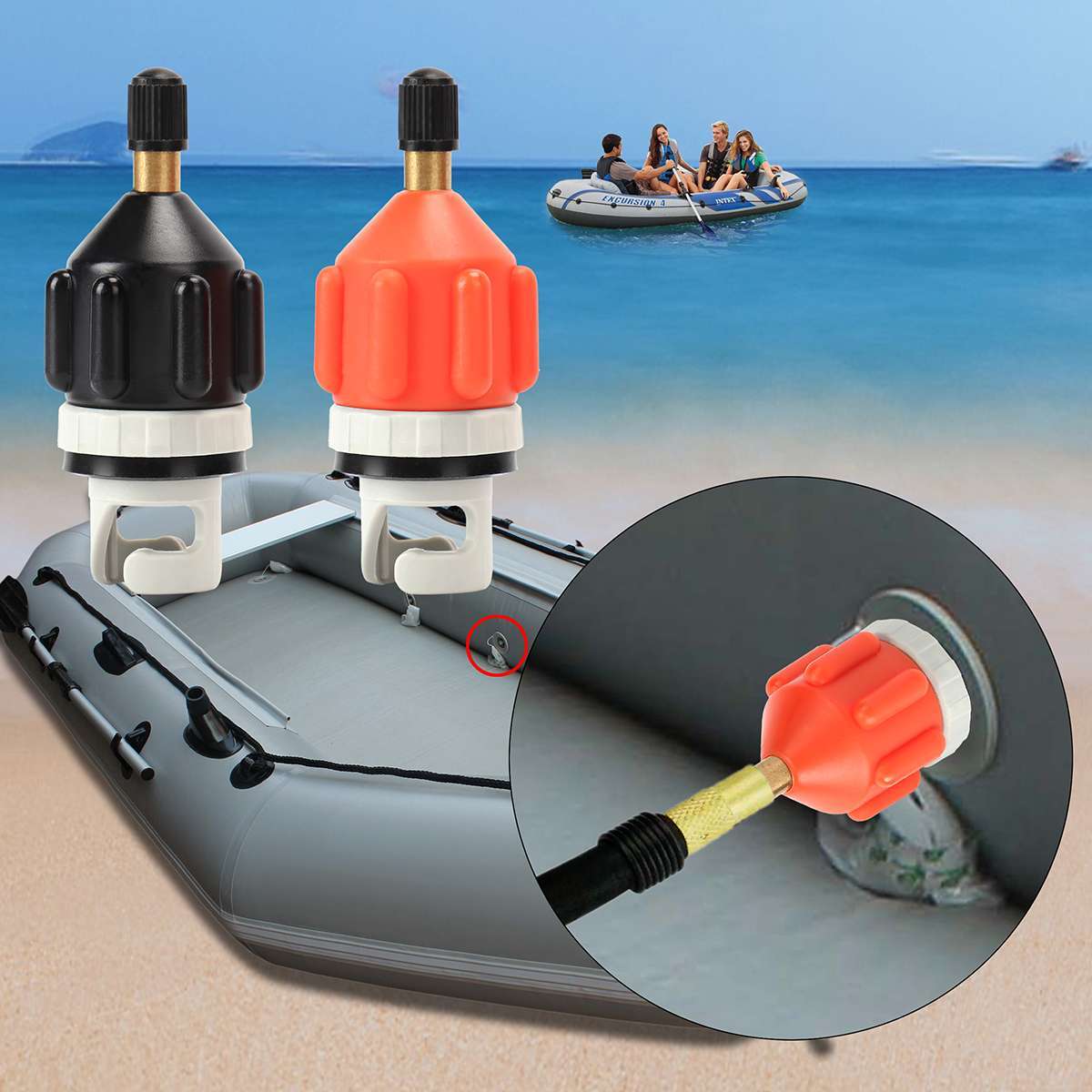 Sup Electric Pump Adapter Air Valve For Canoe Kayak Paddle Board Inflatable Boat