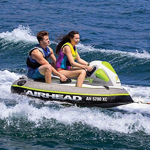 XCELERATOR, 2 Rider Towable Tube, White/Green/Gray