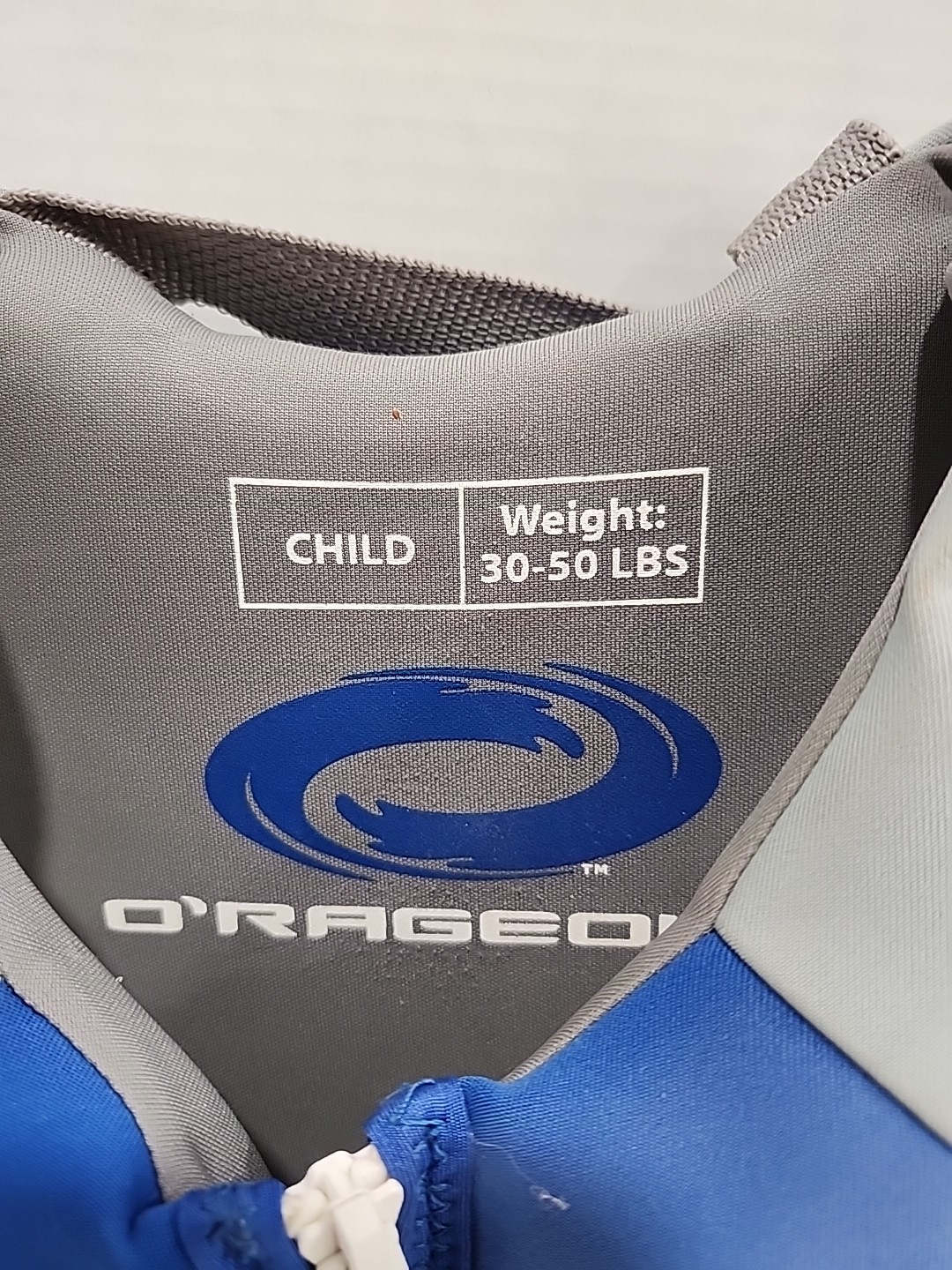 O’rageous Blue Unisex USCG Approved Water Ski Vest Life Jacket 30-50 Pounds Kids