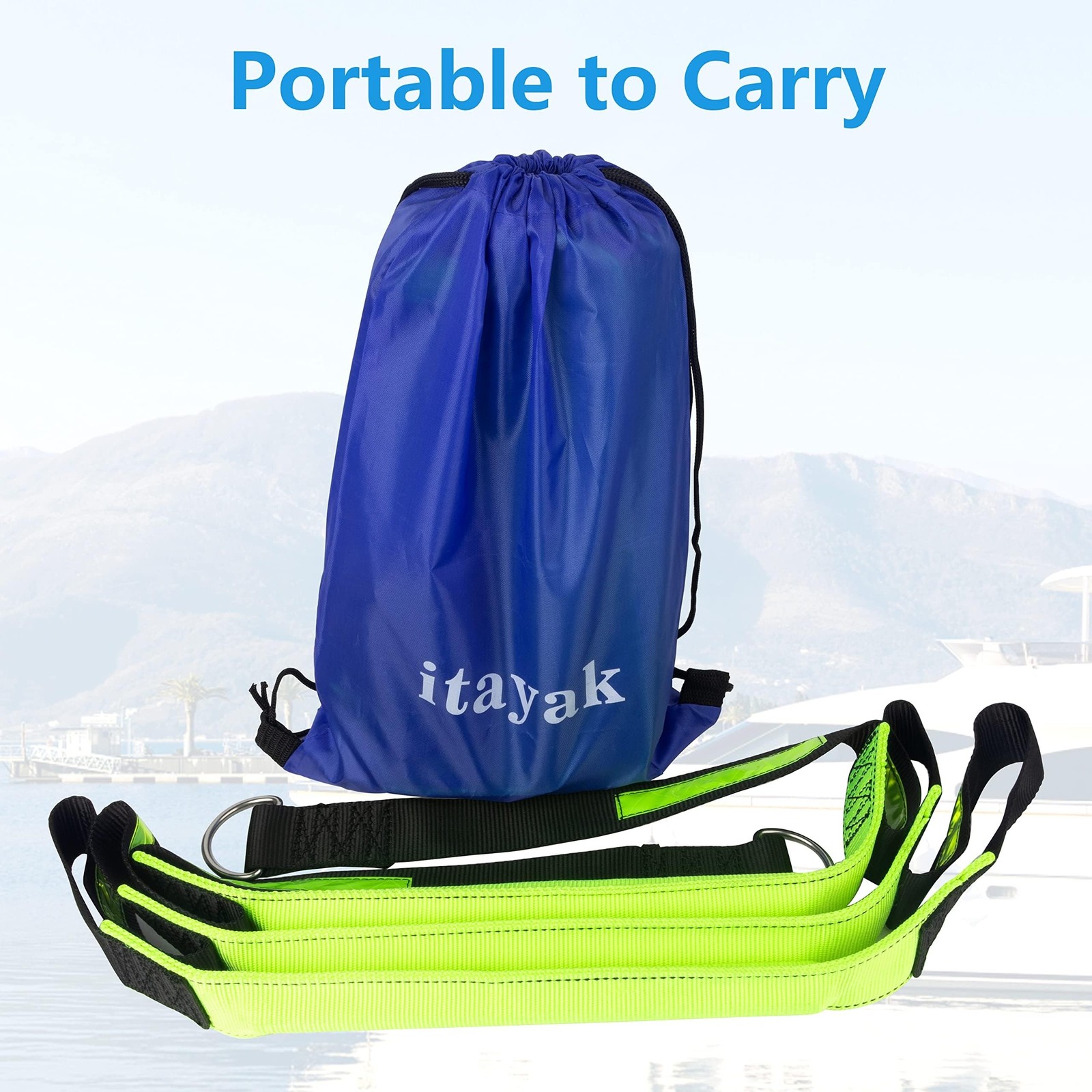 itayak 3 Step Boat Rope Ladder, Foldable Assist Boarding Outdoor Climbing Rop…