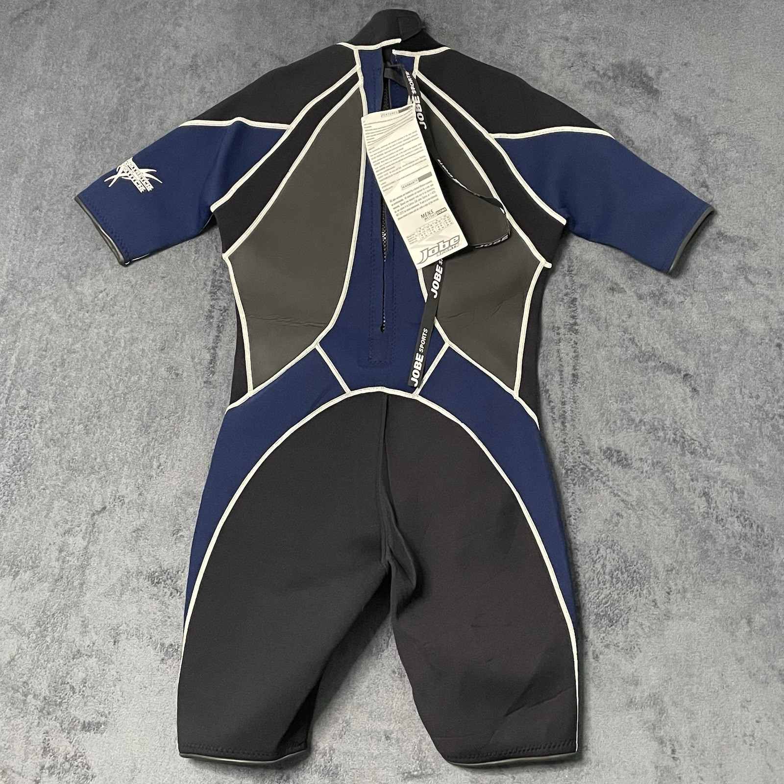Jobe Wetsuit Mens XL Power Stretch Flat Stitch Blue & Black Shorty
