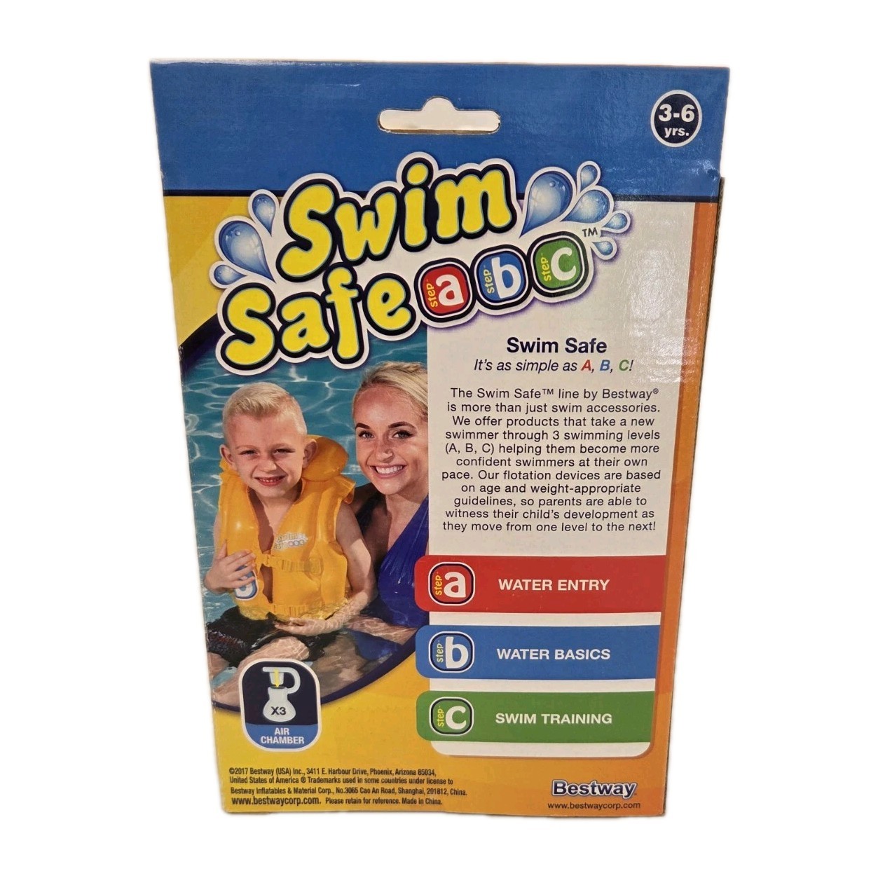 Bestway Swim Safe Baby Toddler Vest Step B Ages 3 To 6 years NIB FREE SHIP