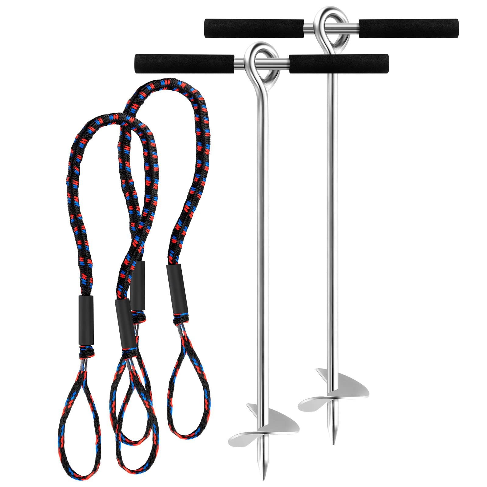 Sand Anchor 36 Inch Stainless Steel Screw – for Beach and Boat Stability