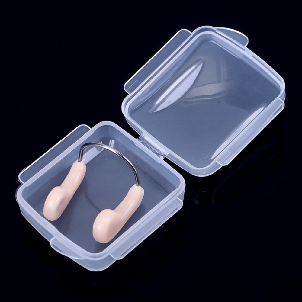 2Pcs Reusable Swimming Nose Clips Padded Comfort Nose Protectors Khaki