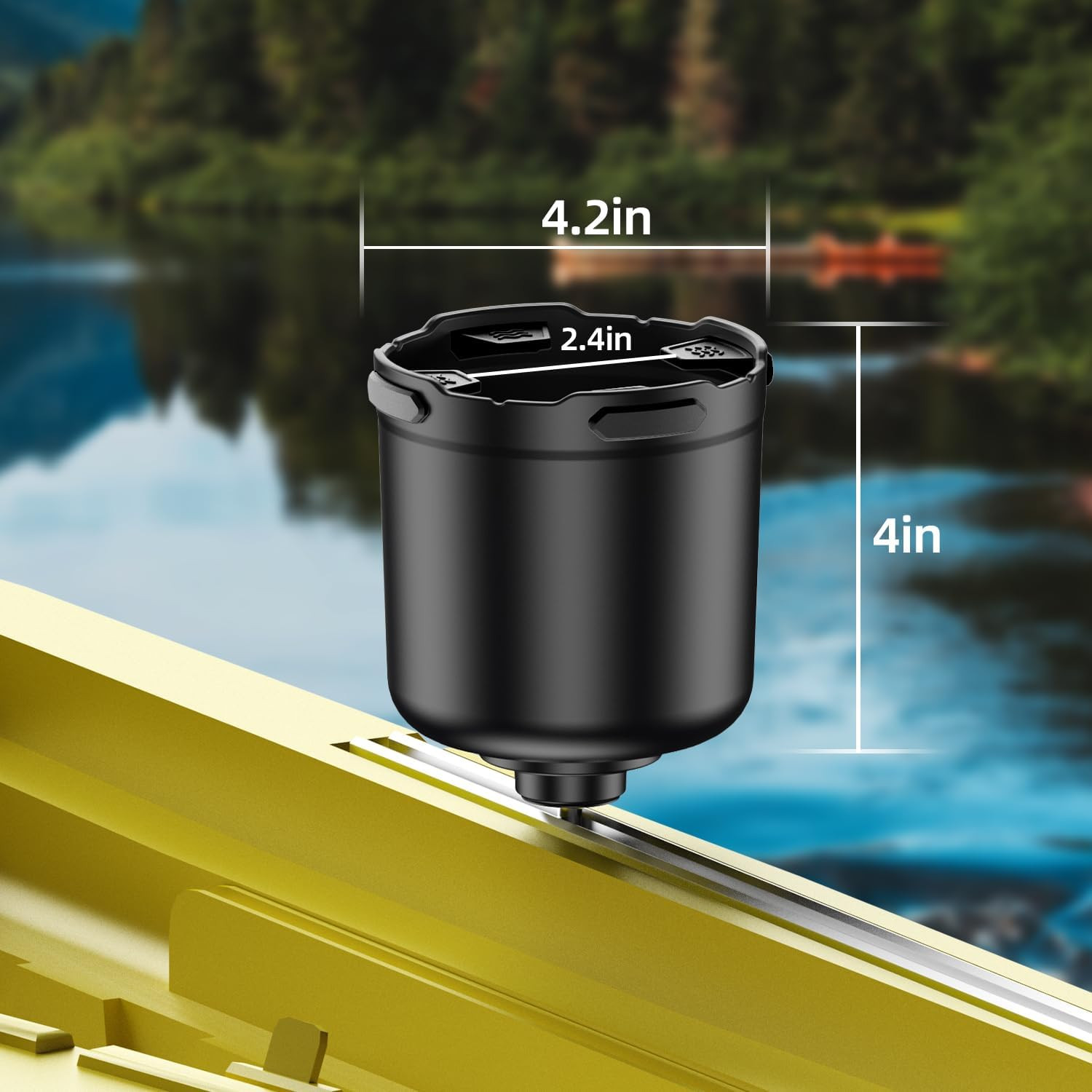 Kayak Cup Holder with Rubber Tab, Multifunctional Kayak Water Bottle Holder Drin