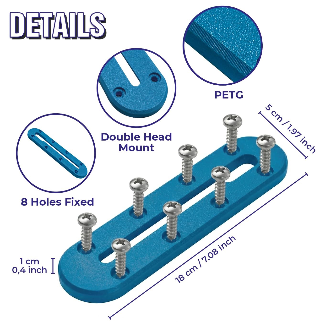 6-Pack Kayak Track Mount Accessories Kit -Universal Rail System for Kayak Fis…