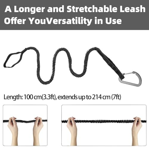 Paddle Sup Leash Stretchable 3-7 ft Kayak
