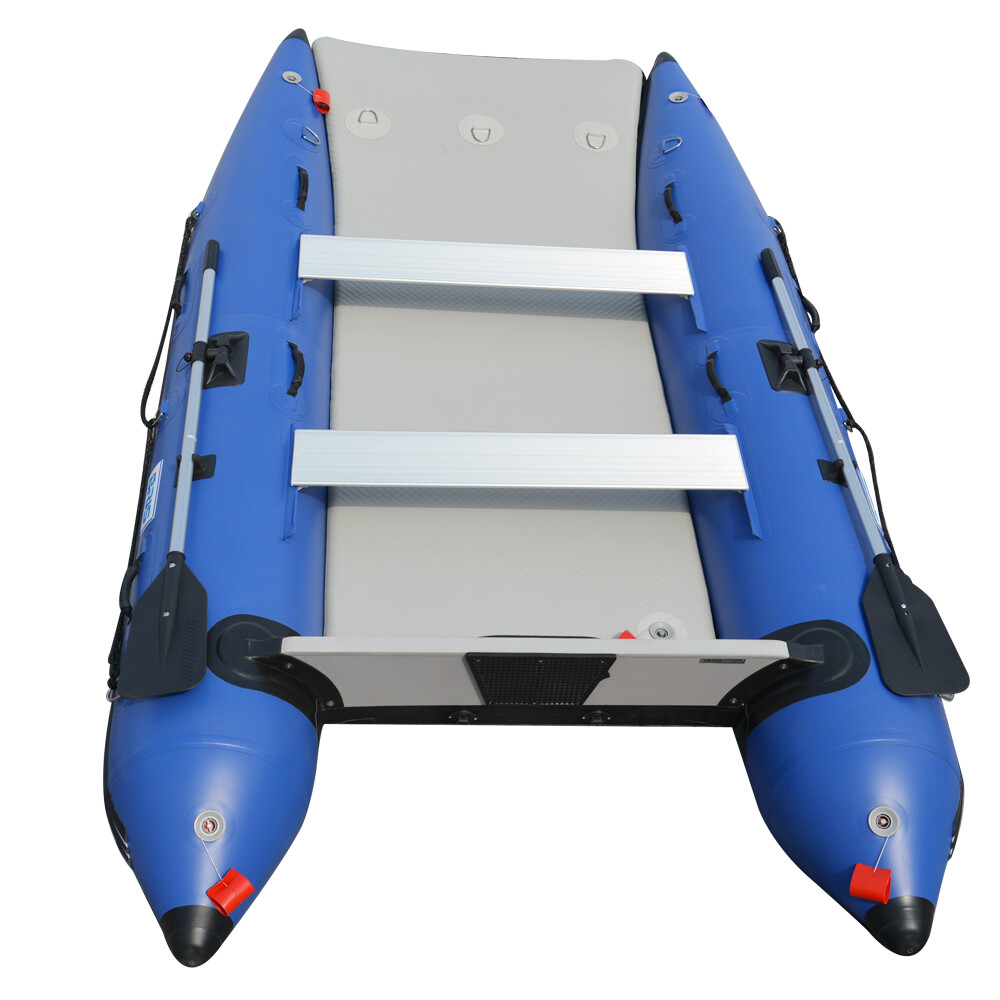 BRIS 11 ft Inflatable Catamaran Inflatable Boat Dinghy Mini Cat Boat Blue