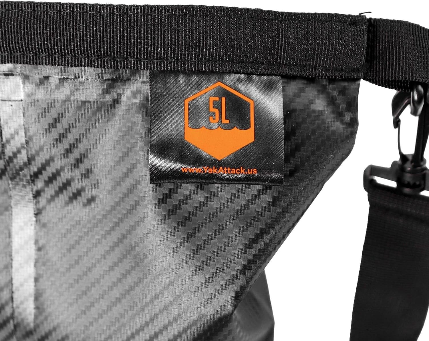 Yakattack 5L Roll-Top Drybag with Air Valve – Black Carbon | Waterproof Marine D