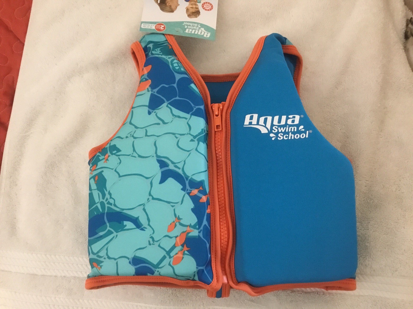 Aqua Swim School Swim Trainer 2-4 Years,25-37 Pounds,Adj. Safety Strap,NEW