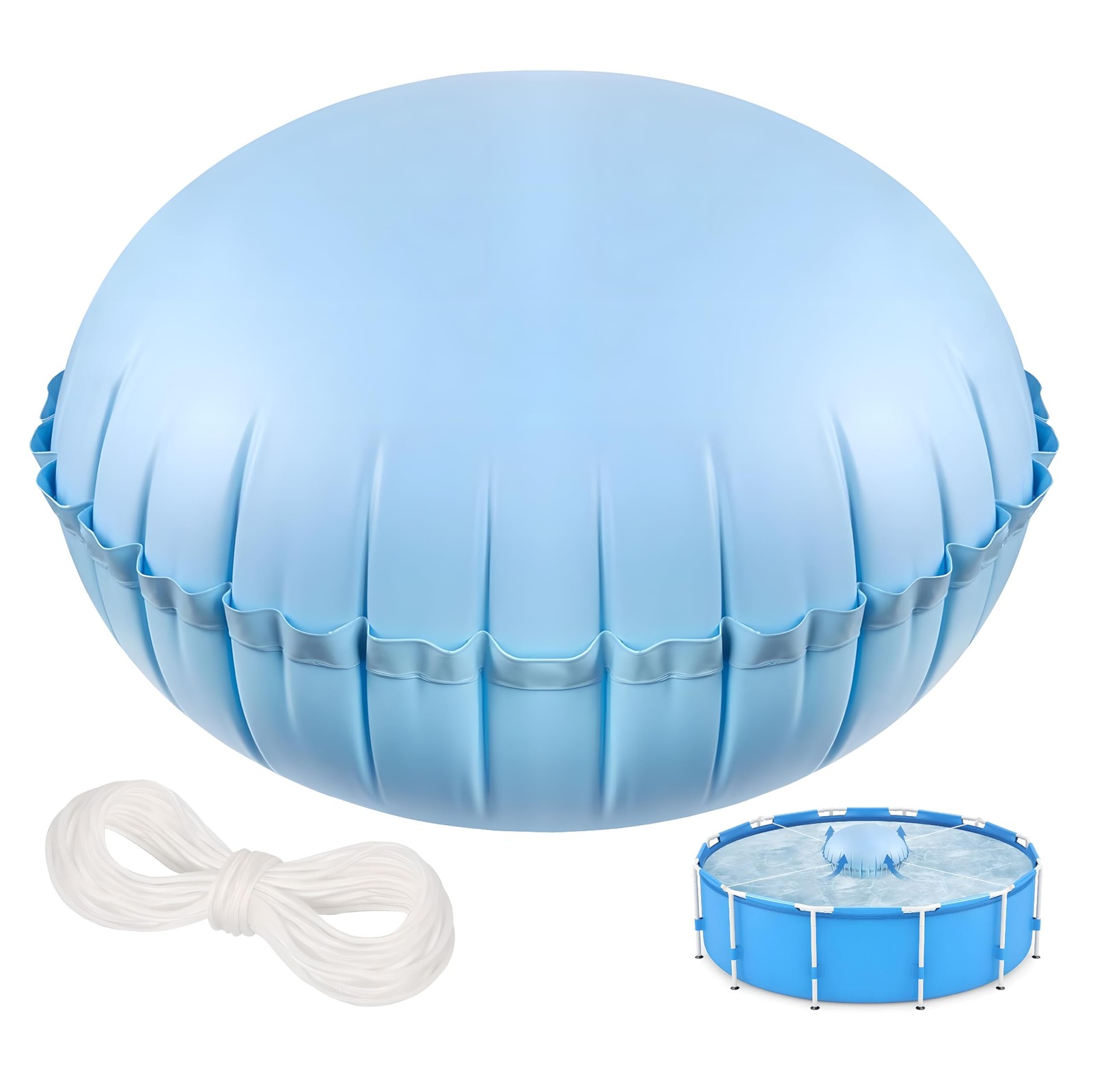 Pool Pillow for Above Ground Pools, 4 x 4 ft Air Pillow Pool Cover Winter Win…