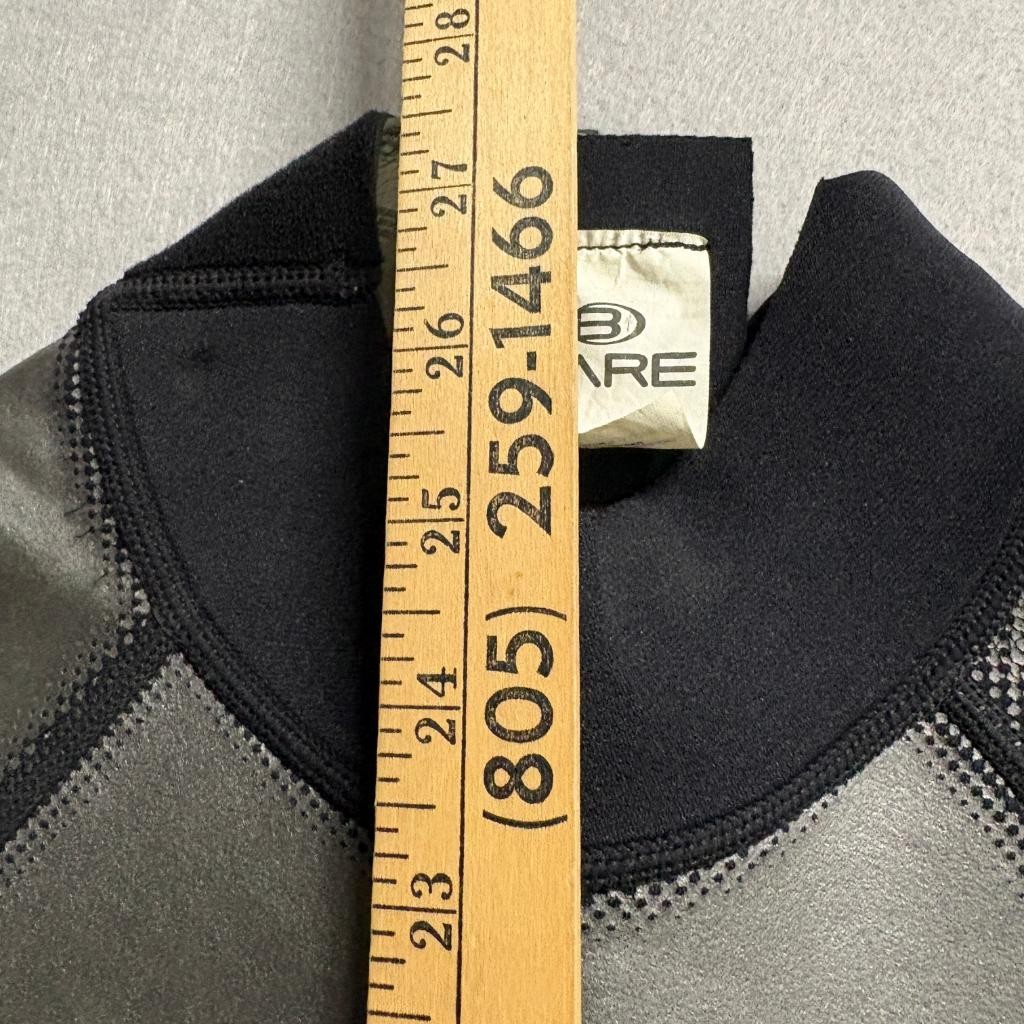 Bare Plazma 2/2mm Shorty Wetsuit Mens Medium Black Silver Blue Springsuit